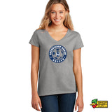 Hoban Soccer Circle Ladies V-Neck T-Shirt