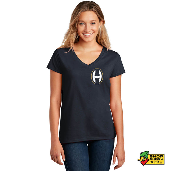 Hoban Baseball Diamond Ladies V-Neck T-Shirt