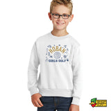 Hoban Girls Golf Sketch Youth Crewneck Sweatshirt