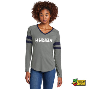 Woman of Hoban Women’s Stripe Long Sleeve V-Neck Tee