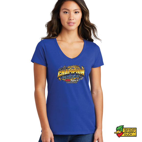 Wild N Blue Championship Ladies V-Neck T-Shirt