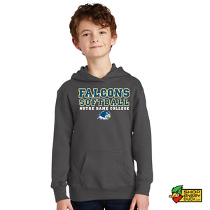 Notre Dame College Falcons Softball Youth Hoodie 004 ShopAngryDuck