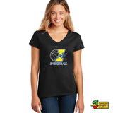 Block I Basketball  Ladies V-Neck T-Shirt