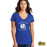 Independence Football Helmet Ladies V-Neck T-Shirt