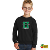 Highland Girls Lacrosse H Youth Crewneck Sweatshirt