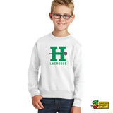 Highland Girls Lacrosse H Youth Crewneck Sweatshirt