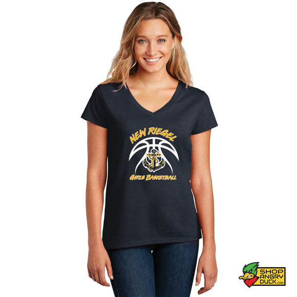 NR Girls Basketball Bball Ladies V-Neck T-Shirt