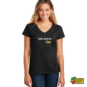 Caiden Black Racing CREW Ladies V-Neck T-Shirt