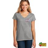 Caiden Black Racing 2025 Ladies V-Neck T-Shirt
