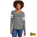 Squires Block S Women’s Stripe Long Sleeve V-Neck Tee