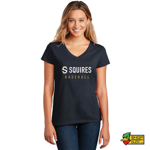 Squires Baseball Ladies V-Neck T-Shirt