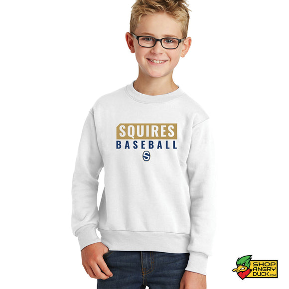 Squires Baseball Block Youth Crewneck Sweatshirt