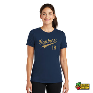 Squires Baseball Script Nike Ladies Fitted T-shirt