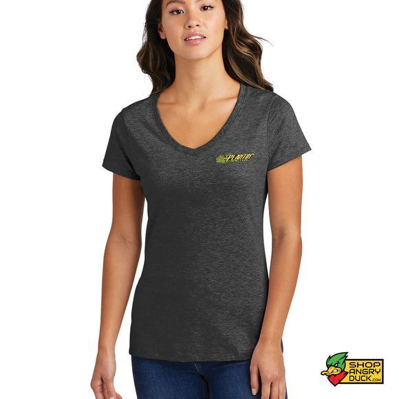 The Plantin Tractor Ladies V-Neck T-Shirt