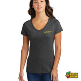 The Plantin Tractor Ladies V-Neck T-Shirt