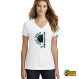 Triple Threat Basketball Ladies V-Neck T-Shirt