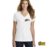 Simple Man Pulling Ladies V-Neck T-Shirt