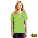 Catty Wampus Monster Truck Ladies V-Neck T-Shirt