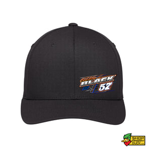 Caiden Black Racing Flexfit Flat Cap