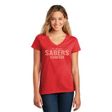 St. Hilary Sabers Cheer Ladies V-Neck T-Shirt