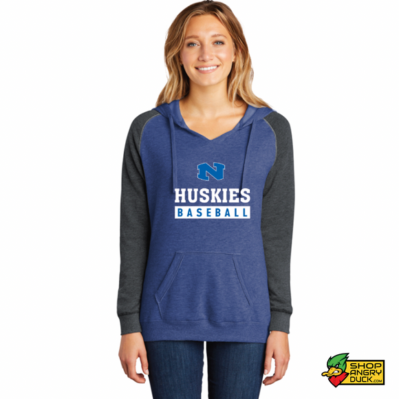 Huskies Baseball District ® Lightweight Fleece Raglan Ladies Hoodie