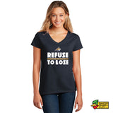 Akron Bobcats Refuse  Ladies V-Neck T-Shirt