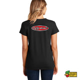 Catty Wampus Monster Truck Ladies V-Neck T-Shirt