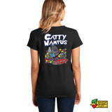 Catty Wampus Monster Truck Ladies V-Neck T-Shirt