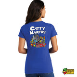 Catty Wampus Monster Truck Ladies V-Neck T-Shirt