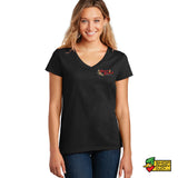 Short Fused Pulling Team Ladies V-Neck T-Shirt