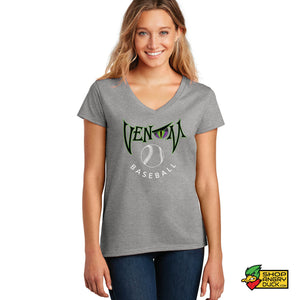 Venom Baseball Ladies V-Neck T-Shirt